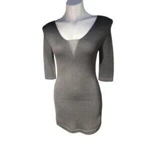 Mara Hoffman Merino Wool & Baby Alpaca Knit Dress With Striped Back Detail XS/S